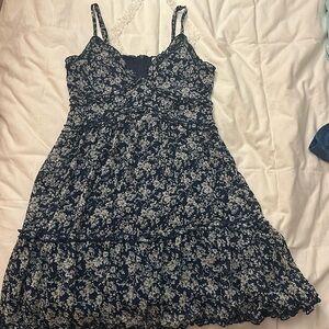 Short spaghetti strap chiffon dress
